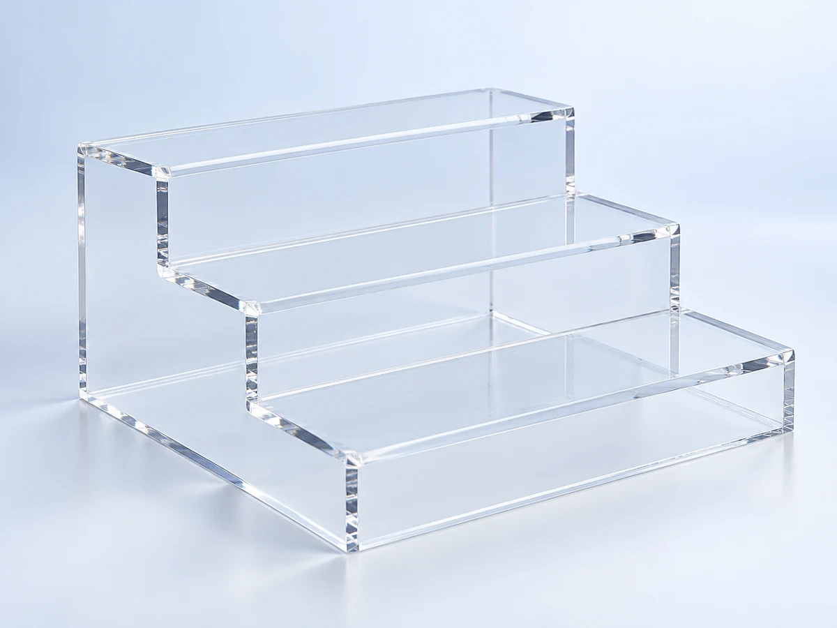 Illustrative acrylic display components made from PMMA
