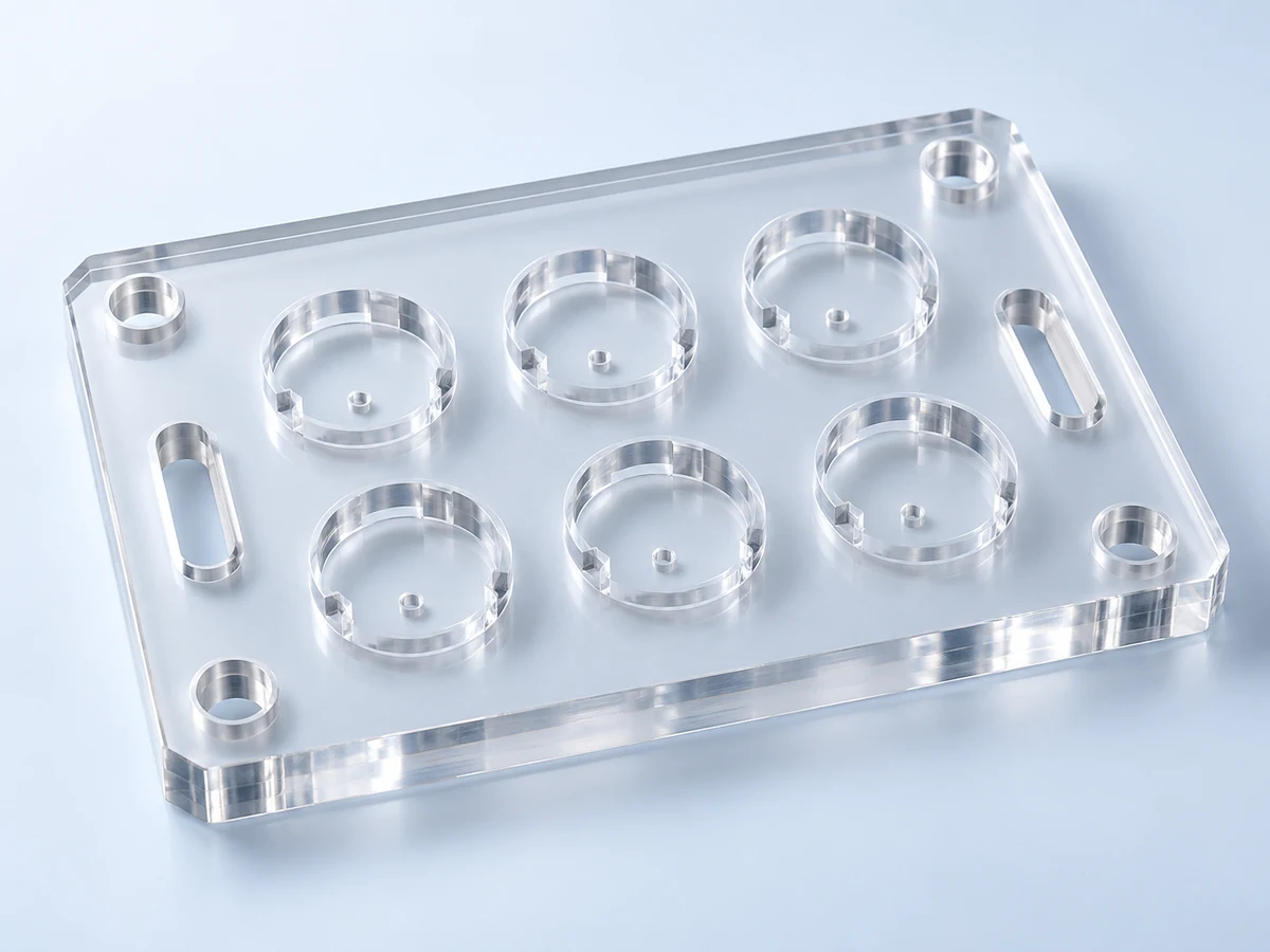 Illustrative acrylic transparent fixtures made from PMMA
