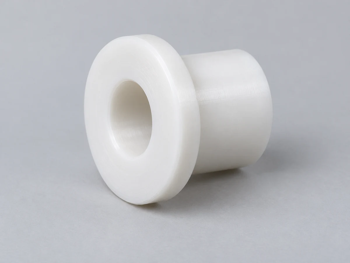 Illustrative CNC machined acetal bushings