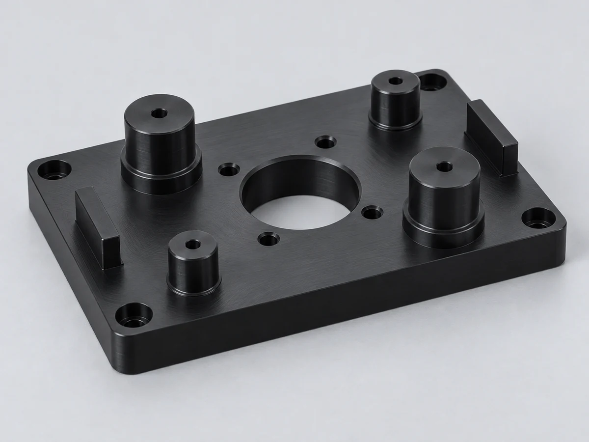 Illustrative CNC machined acetal fixtures