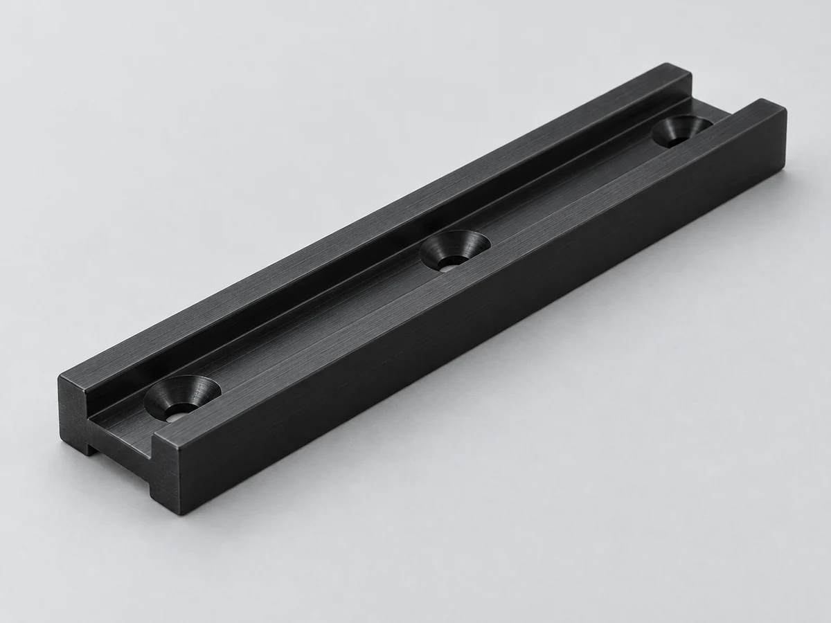 Illustrative CNC machined acetal guides