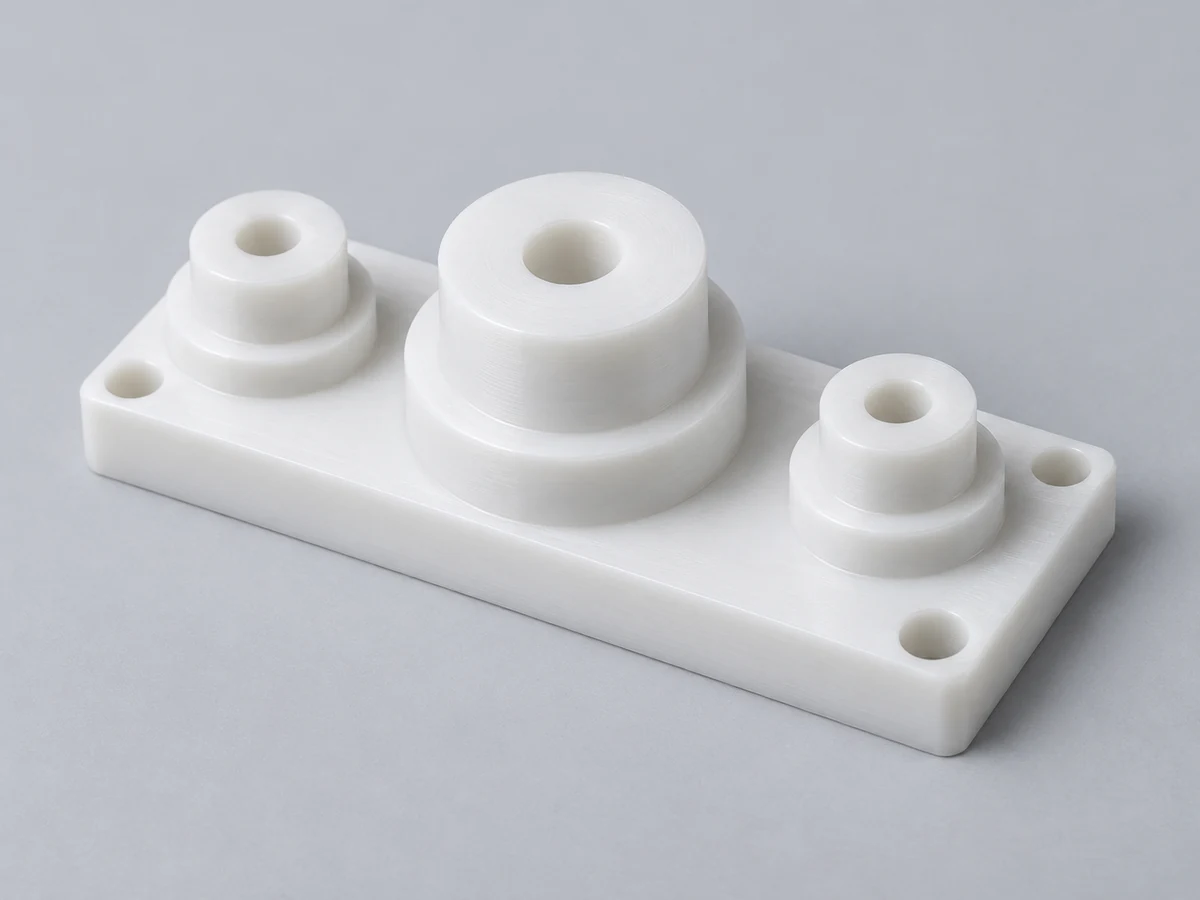 Illustrative CNC machined acetal insulators