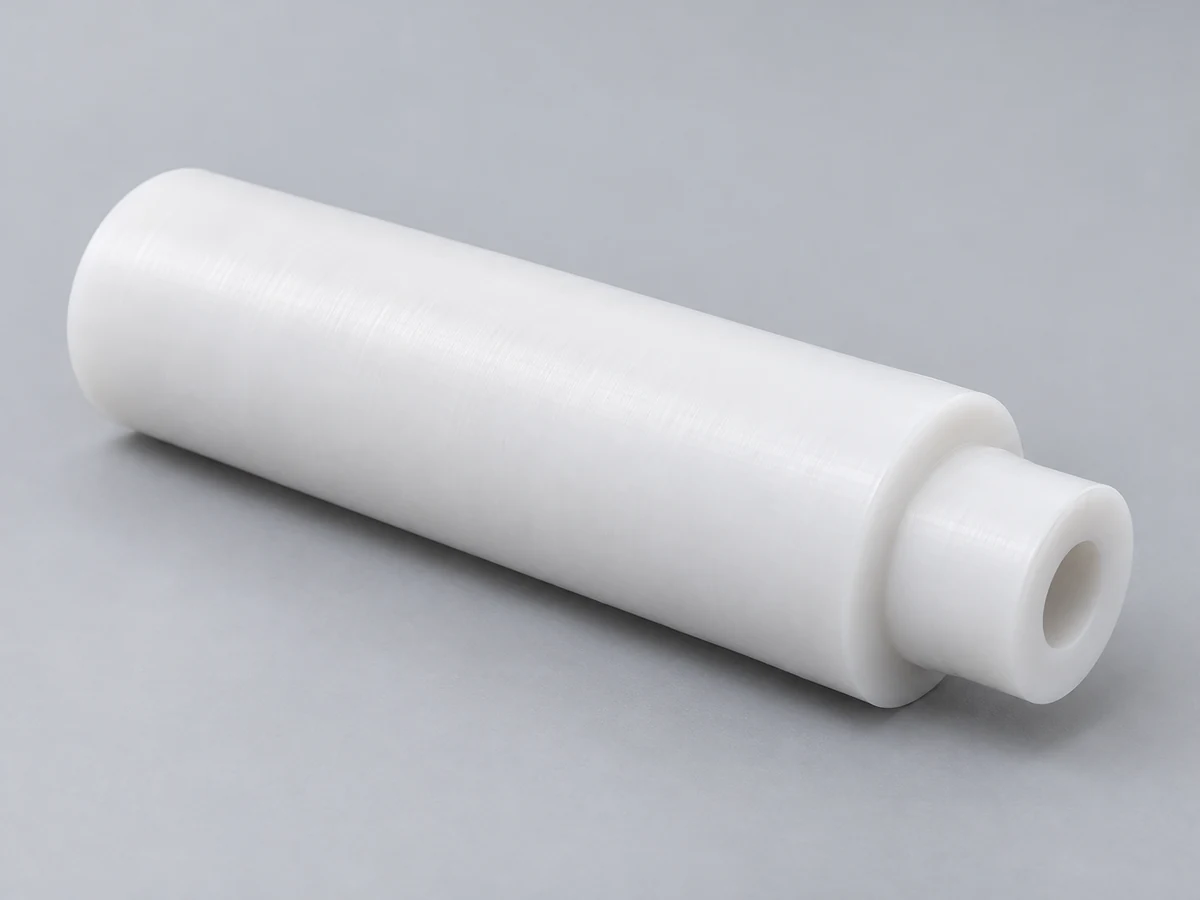 Illustrative CNC machined acetal rollers