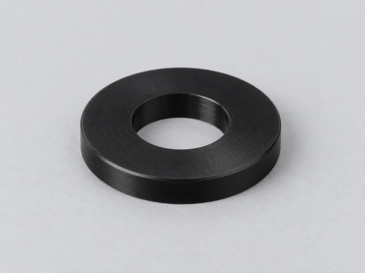 Illustrative CNC machined acetal washers