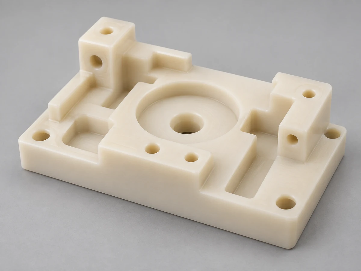 CNC 加工されたナイロン製治具の例
