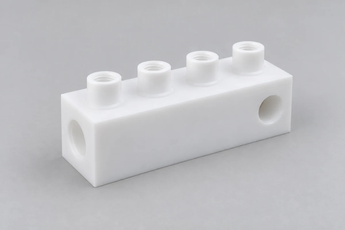 Illustrative bearbeitete PTFE-Verteiler