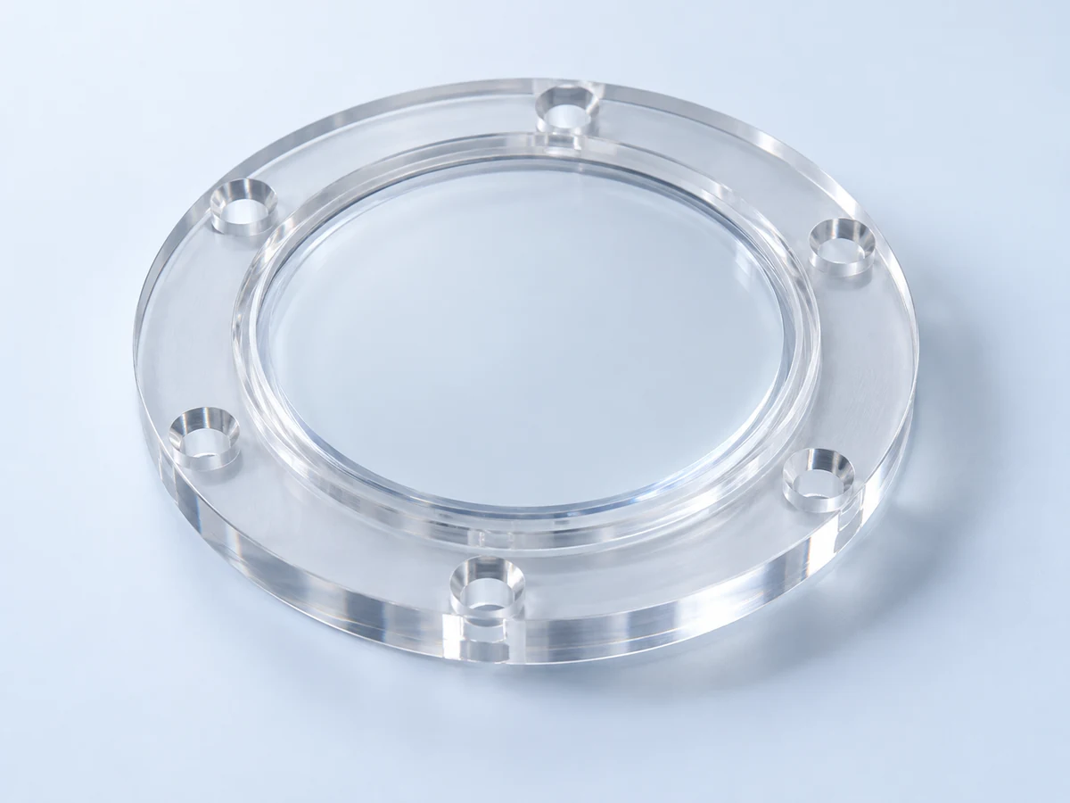 Illustrative acrylic inspection windows made from PMMA