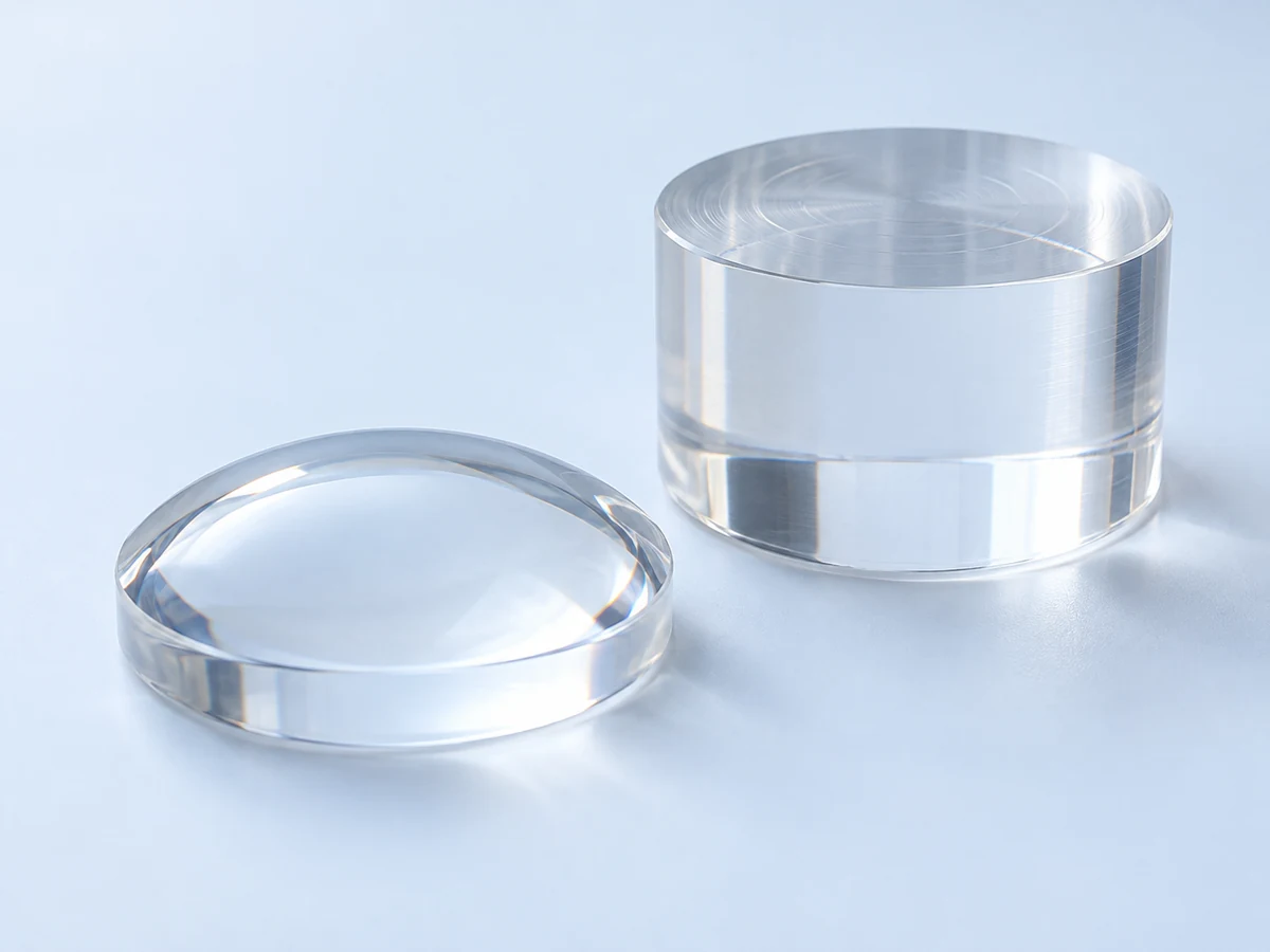 Illustrative acrylic lenses made from PMMA