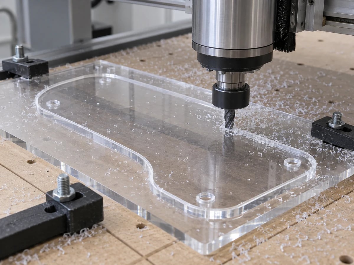 Illustrative plastic cutting for custom plastic fabrication