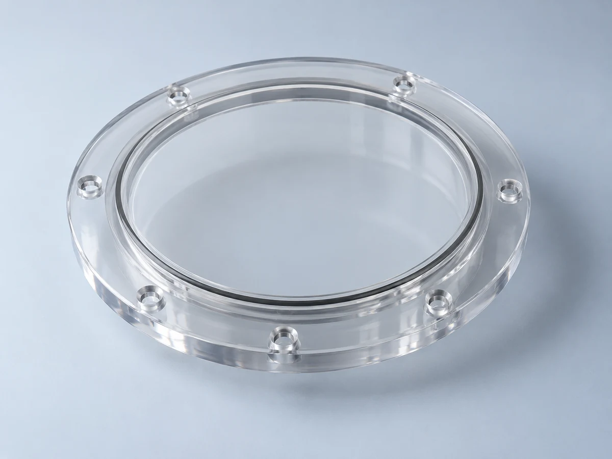 Illustrative custom polycarbonate inspection windows