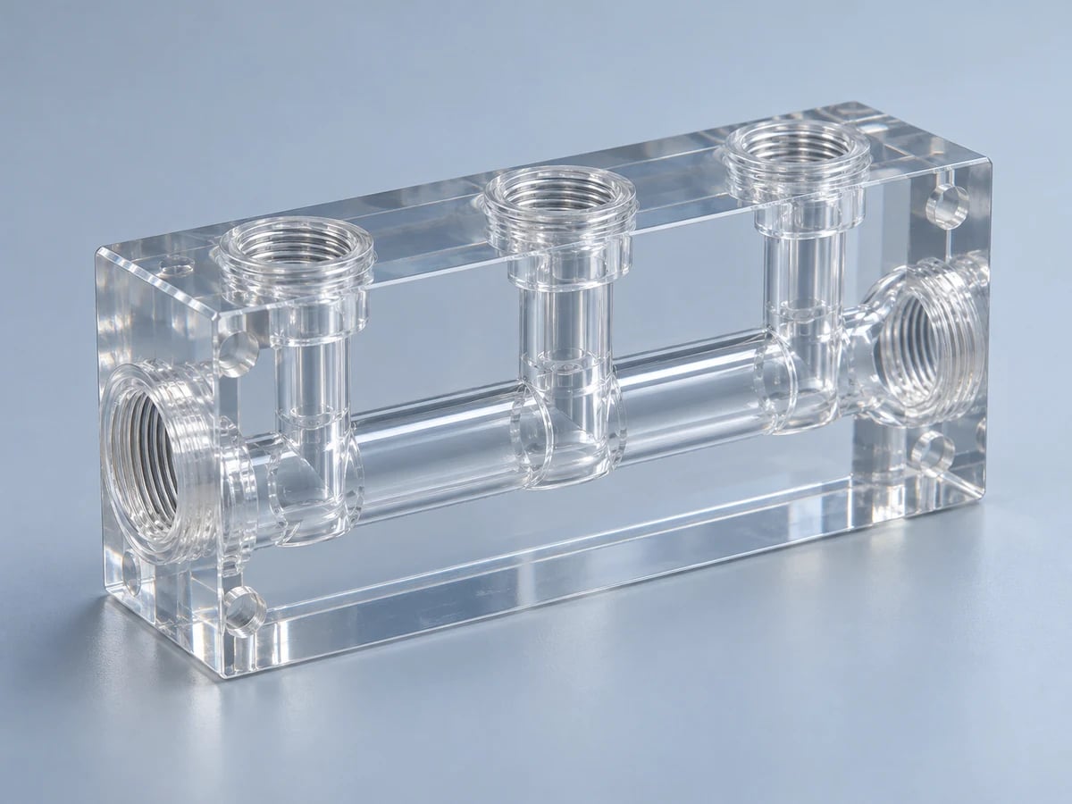 Illustrative custom polycarbonate manifolds