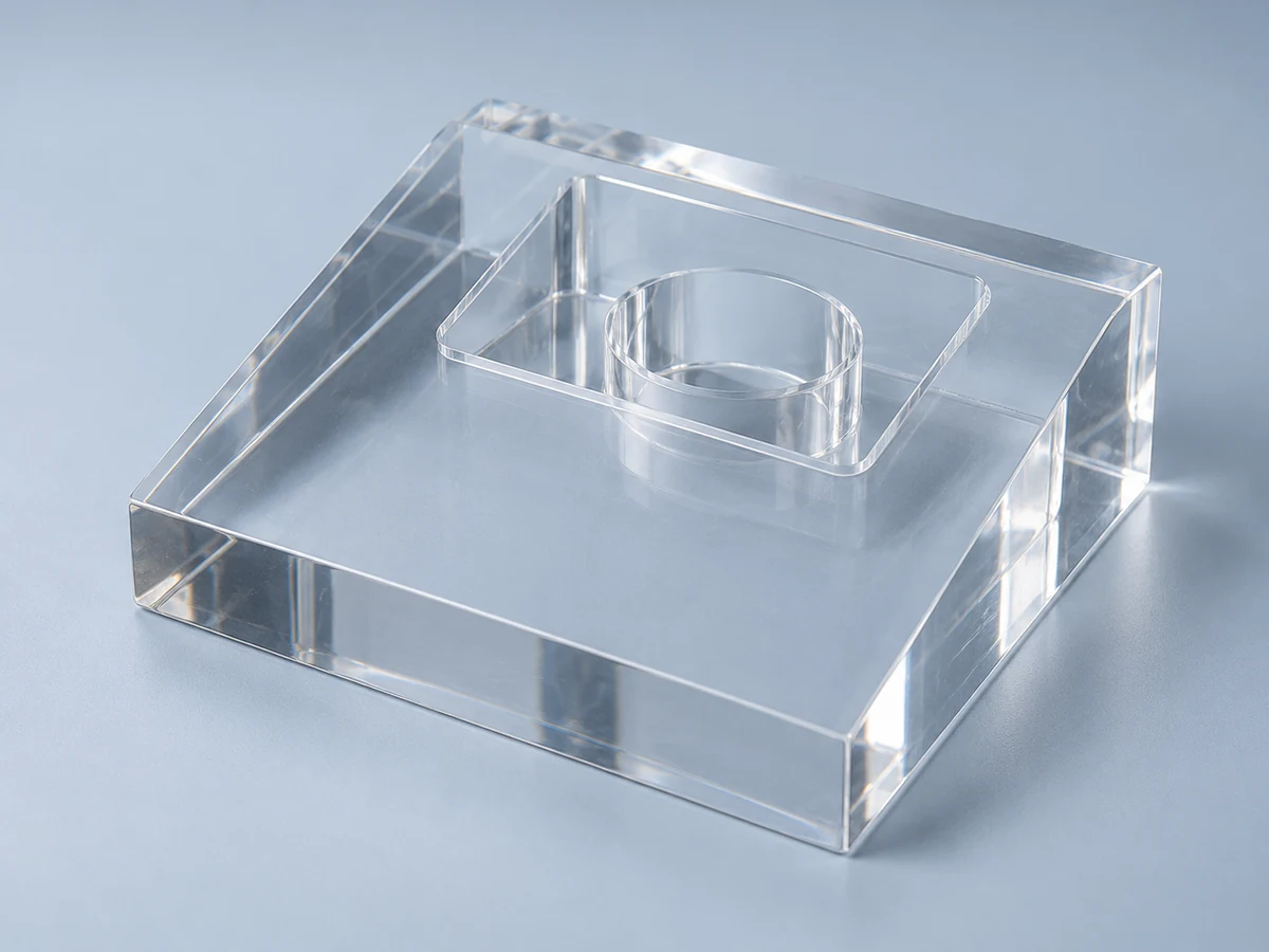 Illustrative custom polycarbonate optical blocks